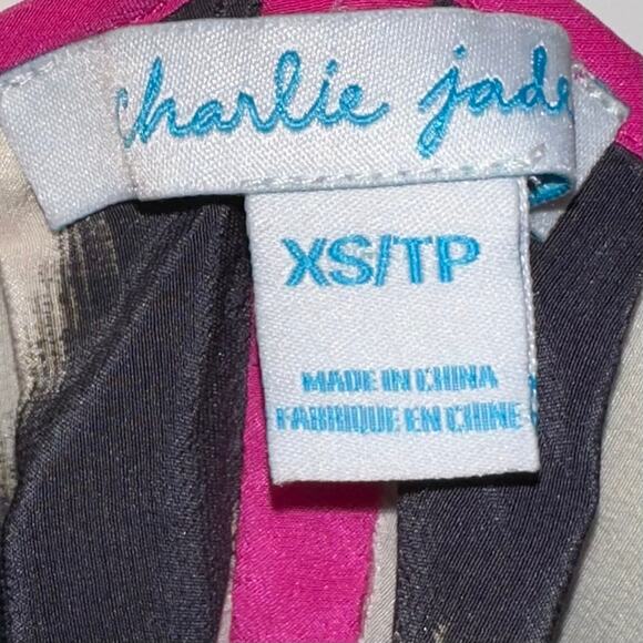 Charlie Jade Silk Printed Y-Back Tank Top Size XS - Picture 2 of 12